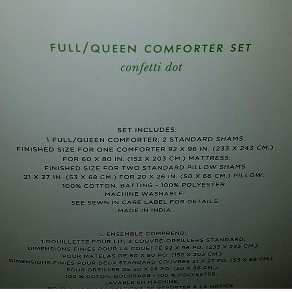 Kate spade Confetti dot full queen comforter set - Picture 5 of 5